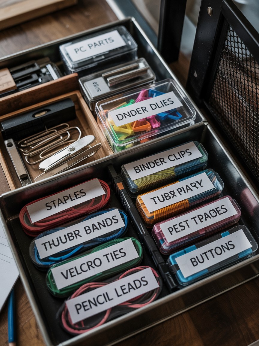DIY Drawer Organizer Ideas Using Small Containers and Labels