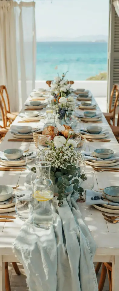 Coastal Pretty Small Party Plates | Elegant Seaside Tablescape Inspiration