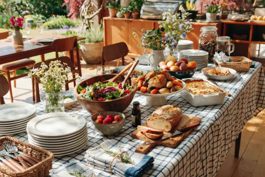 Spring Buffet Table Decor | 25 Easy Ideas for Floral Centerpieces & Tablescapes