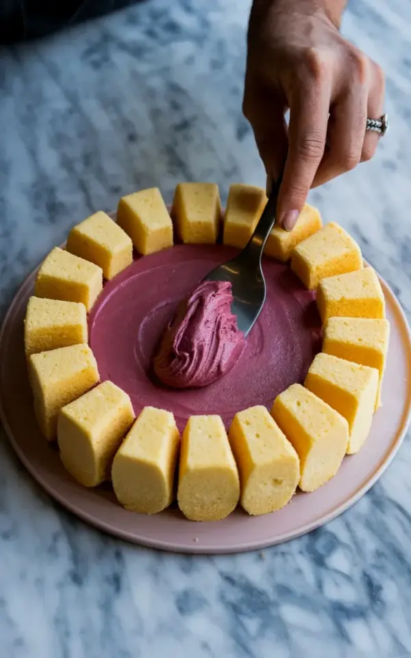 How to Fill a Layer Cake | Pink Buttercream Filling Technique Close-Up